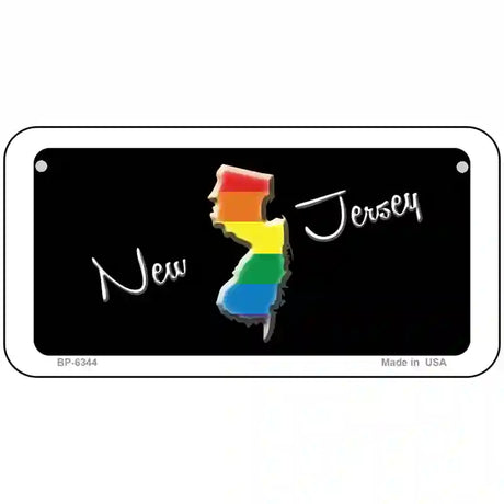 New Jersey Rainbow Metal Novelty License Plate 6" x 3" (BP)