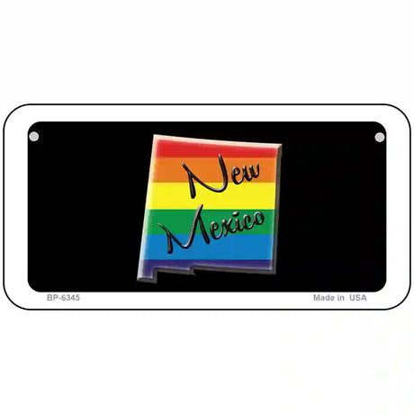 New Mexico Rainbow Metal Novelty License Plate 6" x 3" (BP)