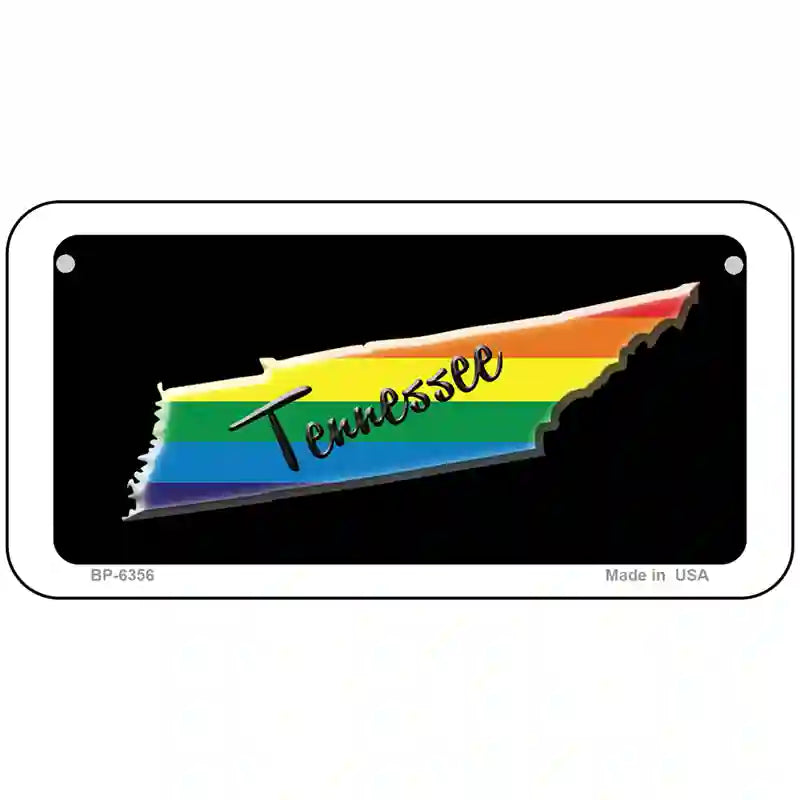 Tennessee Rainbow Metal Novelty License Plate 6" x 3" (BP)