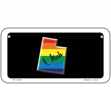 Utah Rainbow Metal Novelty License Plate 6" x 3" (BP)