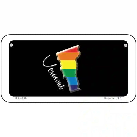 Vermont Rainbow Metal Novelty License Plate 6" x 3" (BP)