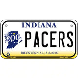 Pacers Indiana Novelty Metal License Plate 6" x 3" (BP)