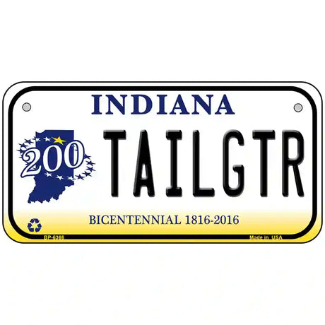 Tailgtr Indiana Bicentennial Novelty Metal License Plate 6" x 3" (BP)