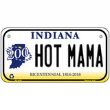 Hot Mama Indiana Novelty Metal License Plate 6" x 3" (BP)