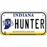 Hunter Indiana Novelty Metal License Plate 6" x 3" (BP)