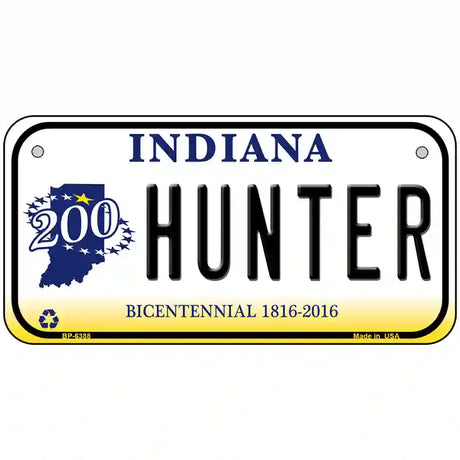 Hunter Indiana Novelty Metal License Plate 6" x 3" (BP)