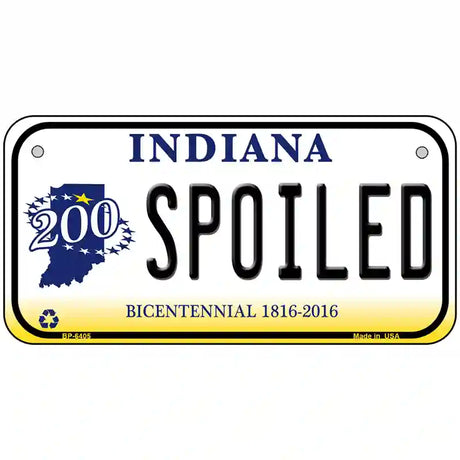 Spoiled Indiana Novelty Metal License Plate 6" x 3" (BP)