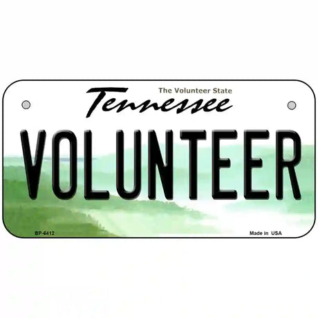 Volunteer Tennessee Novelty Metal License Plate 6" x 3" (BP)