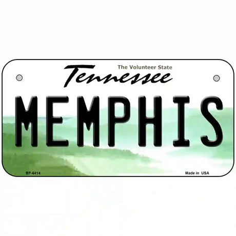 Memphis Tennessee Novelty Metal License Plate 6" x 3" (BP)