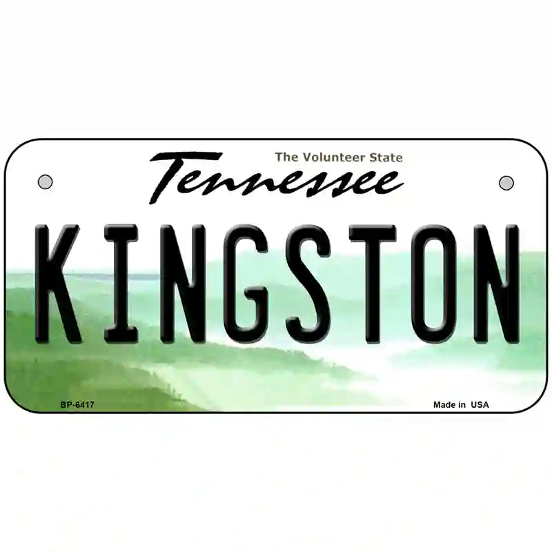 Kingston Tennessee Novelty Metal License Plate 6" x 3" (BP)