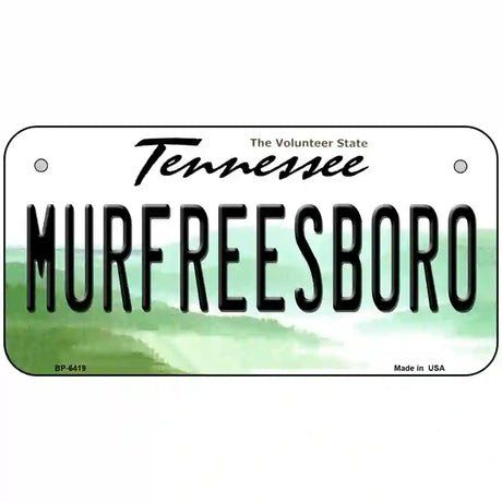 Murfreesboro Tennessee Novelty Metal License Plate 6" x 3" (BP)