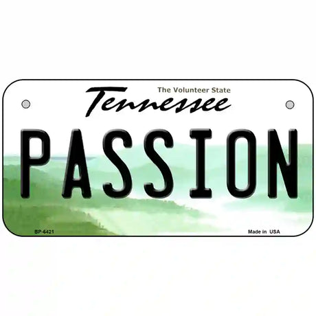 Passion Tennessee Novelty Metal License Plate 6" x 3" (BP)