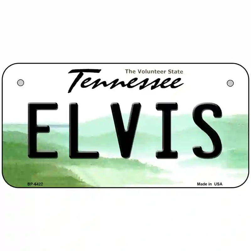 Elvis Tennessee Novelty Metal License Plate 6" x 3" (BP)