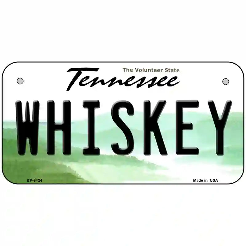 Whiskey Tennessee Novelty Metal License Plate 6" x 3" (BP)