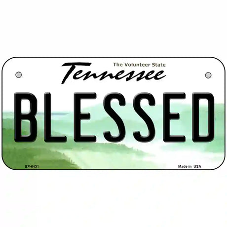 Blessed Tennessee Novelty Metal License Plate 6" x 3" (BP)