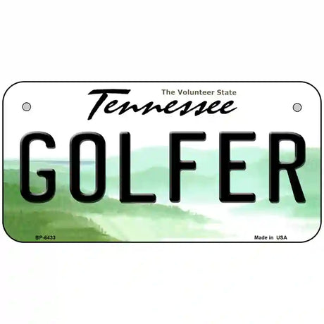 Golfer Tennessee Novelty Metal License Plate 6" x 3" (BP)