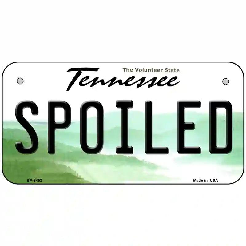 Spoiled Tennessee Novelty Metal License Plate 6" x 3" (BP)