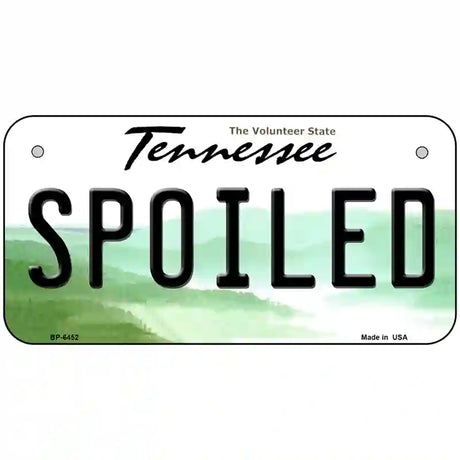 Spoiled Tennessee Novelty Metal License Plate 6" x 3" (BP)