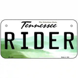 Rider Tennessee Novelty Metal License Plate 6" x 3" (BP)