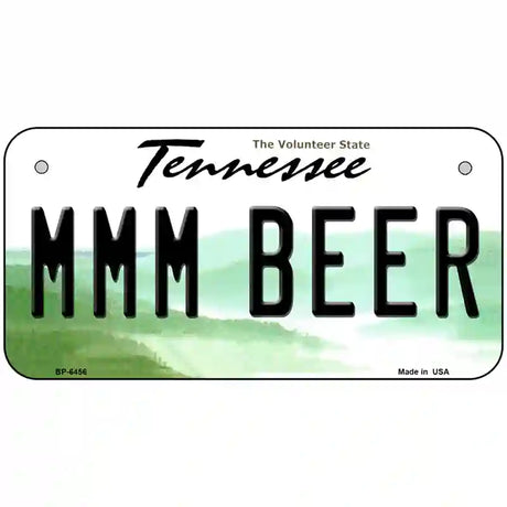 MMM Beer Tennessee Novelty Metal License Plate 6" x 3" (BP)