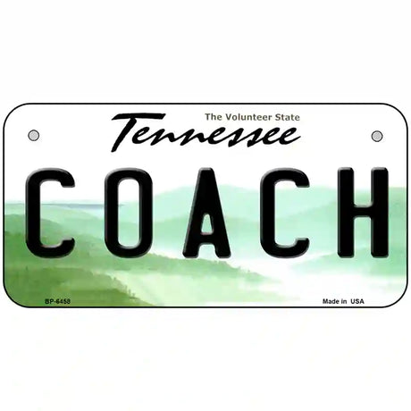 Coach Tennessee Novelty Metal License Plate 6" x 3" (BP)