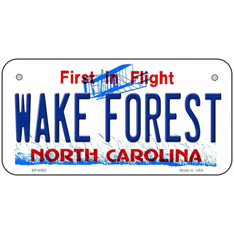 Wake Forest North Carolina Novelty Metal License Plate 6" x 3" (BP)