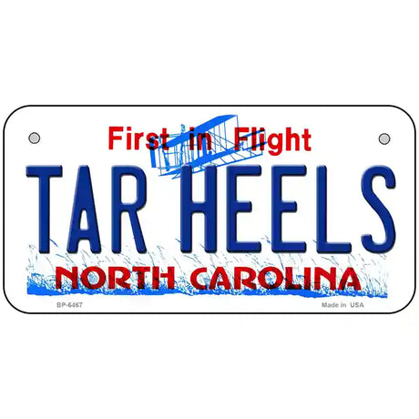 Tar Heels North Carolina Novelty Metal License Plate 6" x 3" (BP)