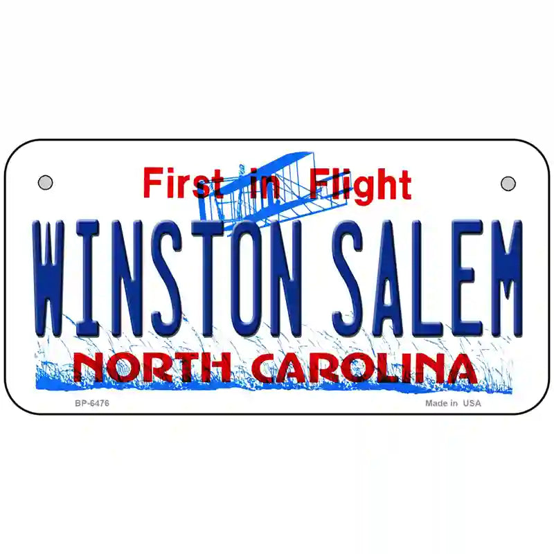 Winston Salem North Carolina Novelty Metal License Plate 6" x 3" (BP)