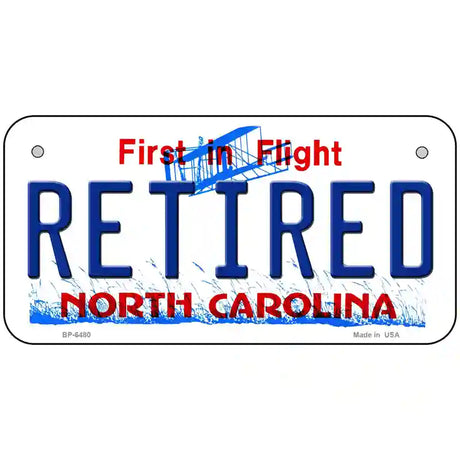 Retired North Carolina Novelty Metal License Plate 6" x 3" (BP)