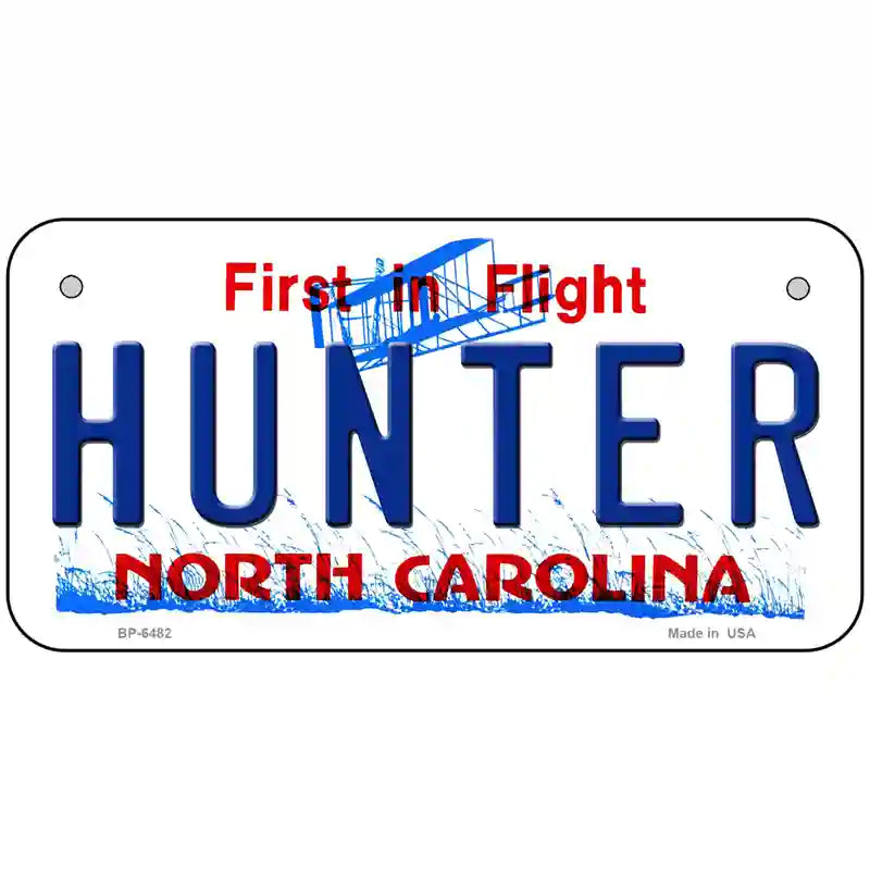 Hunter North Carolina Novelty Metal License Plate 6" x 3" (BP)