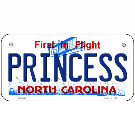 Princess North Carolina Novelty Metal License Plate 6" x 3" (BP)