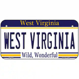 West Virginia Novelty Metal License Plate 6" x 3" (BP)