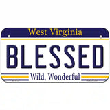 Blessed West Virginia Novelty Metal License Plate 6" x 3" (BP)