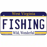 Fishing West Virginia Novelty Metal License Plate 6" x 3" (BP)