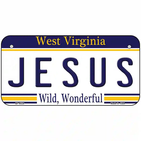 Jesus West Virginia Novelty Metal License Plate 6" x 3" (BP)