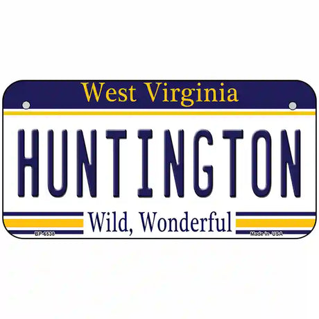 Huntington West Virginia Novelty Metal License Plate 6" x 3" (BP)