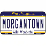 Morgantown West Virginia Novelty Metal License Plate 6" x 3" (BP)