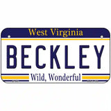 Beckley West Virginia Novelty Metal License Plate 6" x 3" (BP)