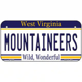 Mountaineers West Virginia Novelty Metal License Plate 6" x 3" (BP)