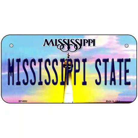 Mississippi State Novelty Metal License Plate 6" x 3" (BP)