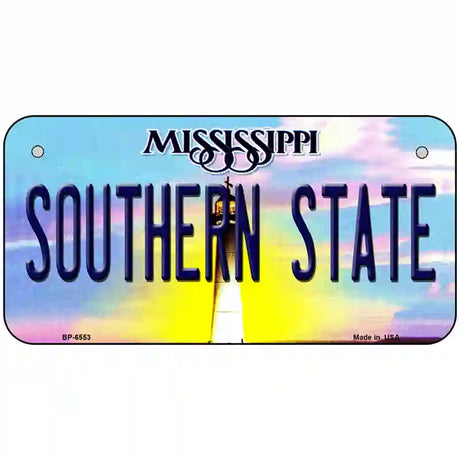 Southern State Mississippi Novelty Metal License Plate 6" x 3" (BP)