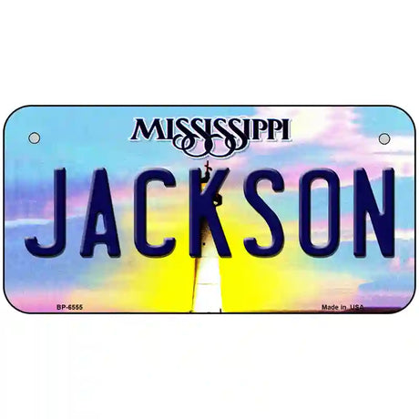 Jackson Mississippi Novelty Metal License Plate 6" x 3" (BP)