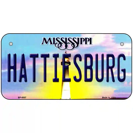 Hattiesburg Mississippi Novelty Metal License Plate 6" x 3" (BP)