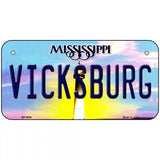 Vicksburg Mississippi Novelty Metal License Plate 6" x 3" (BP)