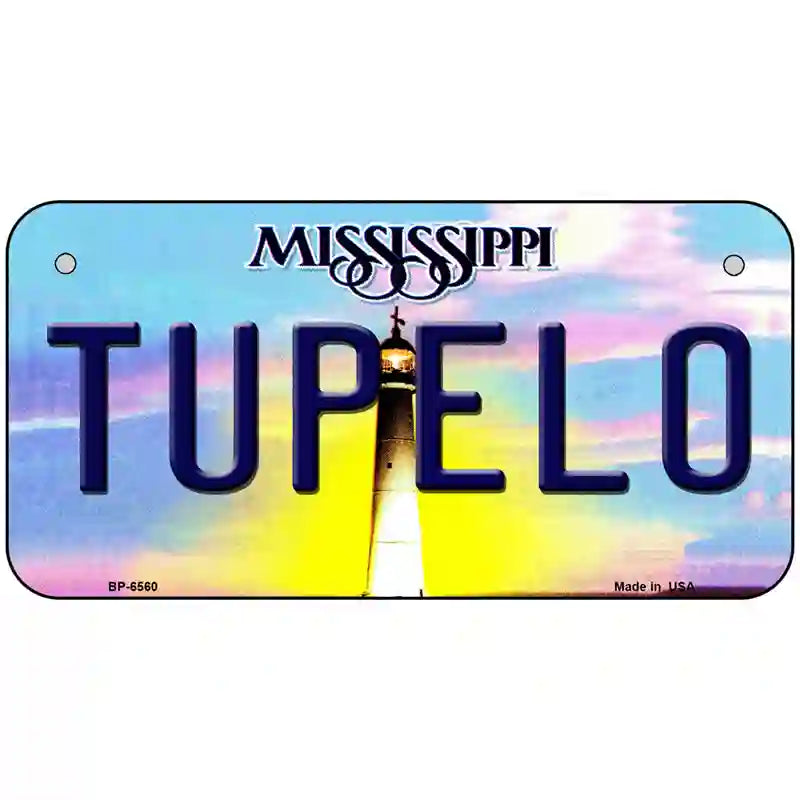 Tupelo Mississippi Novelty Metal License Plate 6" x 3" (BP)