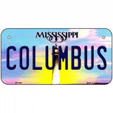 Columbus Mississippi Novelty Metal License Plate 6" x 3" (BP)