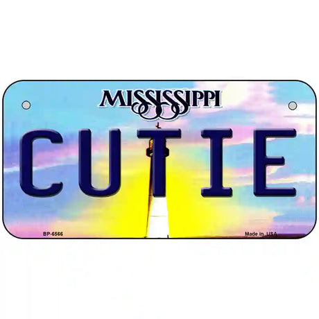 Cutie Mississippi Novelty Metal License Plate 6" x 3" (BP)