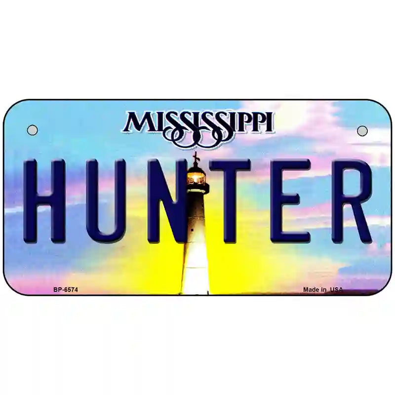 Hunter Mississippi Novelty Metal License Plate 6" x 3" (BP)