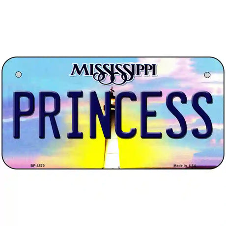 Princess Mississippi Novelty Metal License Plate 6" x 3" (BP)