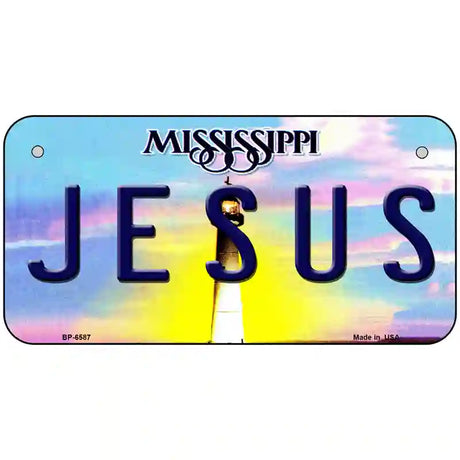 Jesus Mississippi Novelty Metal License Plate 6" x 3" (BP)